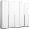 Rauch Möbel Alabama Drehtürenschrank Schrank Kleiderschrank Weiss / Grau, 5-türig, Inklusive Zubehörpaket Classic, 3 Kleiderstangen, 9 Einlegeböden, BxHxT 226 x 229 x 54 cm Bild 1
