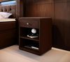 Designer Nachttisch Amy (Samt) Braun Bild 2
