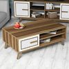 Dmora Couchtisch Lesath 105 x 60 x 38,2 cm Braun, 3 Fächer Bild 4