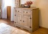 SAM Kommode Santa Fe, Kiefernholz, Mexico-Möbel, Sideboard mit 2 Türen & 2 Schubladen, Gewachst, Schwarze Metallgriffe Bild 2