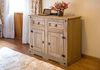SAM Kommode Santa Fe, Kiefernholz, Mexico-Möbel, Sideboard mit 2 Türen & 2 Schubladen, Gewachst, Schwarze Metallgriffe Bild 4