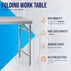 Royal Catering Arbeitstisch 120 x 70 x 90,5 cm Küchentisch 215 kg Klapptisch Edelstahltisch Bild 3