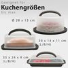 Hausfelder Kuchentransportbox Tortentransportboxen Vorteilspack 3 Stk, (Set, 3-tlg, 3 verschiedene Boxen), mit Klick-Verschlüssen, spülmaschinenfest, BPA-frei Bild 4