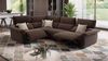 Sofanella Merida Stoffcouch Designersofa verstellbar Sofa in Rot Bild 5