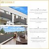 COVER IT Balkon Sichtschutz Ohne Bohren Balkonsichtschutz Graphit mit Ösen 55x700 cm Sichtschutz Balkon Ohne Bohren - Sichtschutz für Balkon Terrasse - Sichtschutz Balkongeländer Bild 5