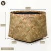 VIVANNO Blumentopf Bambus CISTELLA Rund - Natur Geflochten (1 St), 37x29 cm Bild 3