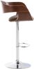 CLP 2er Set Barhocker Kingston Stoff drehbar mit Höhenverstellung,walnuss/braun Bild 3