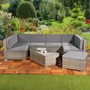 Sitzgruppe Gartenmöbel Lounge Sitzgarnitur Rattan Gartenset Sitzgruppe Terrasse Bild 2