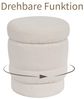 Duhome Hocker (9268B1), Runder Polsterhocker mit Stauraum, drehbar Bild 5