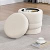 Duhome Hocker (9268B1), Runder Polsterhocker mit Stauraum, drehbar Bild 2
