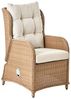 Beliani 'PONZA' Lounge Set, mit Tisch und Ottomane, 2-Sitzer, Polyrattan Braun Bild 4