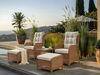 Beliani 'PONZA' Lounge Set, mit Tisch und Ottomane, 2-Sitzer, Polyrattan Braun Bild 2