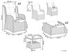 Beliani 'PONZA' Lounge Set, mit Tisch und Ottomane, 2-Sitzer, Polyrattan Braun Bild 3