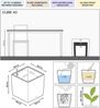 LECHUZA CUBE Premium 40 taupe hochglanz 16365 Bild 2