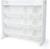 Humble Crew Kinderzimmerregal, Spielzeug-Organizer mit Regal und 9 Plastikboxen, Weiß Storage Organizer Einheitsgröße Bild 1