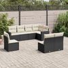 vidaXL 8-tlg. Garten-Sofagarnitur mit Kissen Schwarz Poly Rattan 3251403 Bild 2