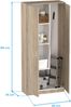 Muebles Pitarch | Mehrzweckschrank mit 2 Türen für Reinigung, Küchen, Galerien, 4 Fächer, EIN Verstellbarer Regalboden, 180 x 80 x 35 cm (Höhe x Breite x Tiefe), Eiche Cambrian, Tibet Kollektion Bild 3