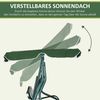 Outsunny Hollywoodschaukel Schwingbank mit Verstellbarem Sonnendach, 3-Sitzer, Relaxfunktion, Gartenschaukel, 1 tlg, Schaukelbank, Stahlrahmen, Grün 170 x 110 x 153 cm Bild 3