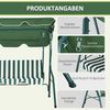 Outsunny Hollywoodschaukel Schwingbank mit Verstellbarem Sonnendach, 3-Sitzer, Relaxfunktion, Gartenschaukel, 1 tlg, Schaukelbank, Stahlrahmen, Grün 170 x 110 x 153 cm Bild 4