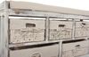 Kommode und Sitzbank mit 5 Schubladen, 45x77x36cm, Shabby-Look, Vintage ~ weiß Bild 5