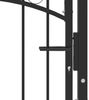 vidaXL Zauntor Emmen mit Bogenabschluss Stahl 100 x 86 cm Schwarz 146368 Bild 4