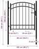 vidaXL Zauntor Emmen mit Bogenabschluss Stahl 100 x 86 cm Schwarz 146368 Bild 2