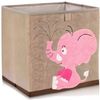 LIFENEY Aufbewahrungsbox mit Elefant Motiv I Spielzeugbox mit Tiermotiv passend für Würfelregale I Ordnungsbox für das Kinderzimmer I Aufbewahrungskorb Kinder Bild 4