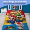 Nintendo Super Mario Bettwäsche für Jungen 135x200 + 80x80 cm Motiv Friends Luigi aus 100% Baumwolle Bild 3