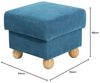 Hocker Kasha Bezug Veloursstoff Buche natur / petrol 22261 Bild 2