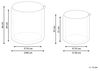 Pouf mit Stauraum 2er Set BEREA Bouclé Cremeweiß Bild 3