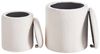 Pouf mit Stauraum 2er Set BEREA Bouclé Cremeweiß Bild 5