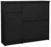 Dmora - Schuhschrank Maxime, Schuhregal, Mehrzweck-Eingangsgarderobe, Möbel für Schuhe, 109x32 h93 cm, Schwarz Bild 3
