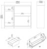 Dmora - Schuhschrank Maxime, Schuhregal, Mehrzweck-Eingangsgarderobe, Möbel für Schuhe, 109x32 h93 cm, Schwarz Bild 2
