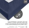 Bettwaesche-mit-Stil Mako-Satin Spannbettlaken dunkelblau 120x200cm Bild 3
