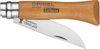 Opinel Messer No 08 Carbon Griff Buche 8,5cm lange Carbonstahlklinge, silber/natur Bild 2