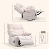HOMCOM Massagesessel Fernsehsessel, TV-Sessel, 360° drehbar (Ruhesessel, 1-St, Relaxsessel), für Wohnzimmer, Beige Bild 3