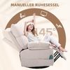 HOMCOM Massagesessel Fernsehsessel, TV-Sessel, 360° drehbar (Ruhesessel, 1-St, Relaxsessel), für Wohnzimmer, Beige Bild 5