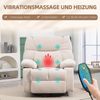 HOMCOM Massagesessel Fernsehsessel, TV-Sessel, 360° drehbar (Ruhesessel, 1-St, Relaxsessel), für Wohnzimmer, Beige Bild 4