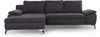 CAVADORE Ecksofa Lina / Moderne Eckcouch mit Longchair und Steppung im Sitz / 270 x 85 x 163 / Flachgewebe: Dunkelgrau Bild 5