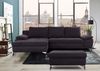 CAVADORE Ecksofa Lina / Moderne Eckcouch mit Longchair und Steppung im Sitz / 270 x 85 x 163 / Flachgewebe: Dunkelgrau Bild 2