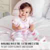 Baby Schlafsack 1.0 TOG, Bio-Baumwolle Baby tragbare Decke mit Zwei-Wege-Reißverschluss, Swaddle Transition, Schlafsack für Neugeborene Kleinkind Kleinkind Junge Mädchen, 2-Pack, 18-24 Monat Bild 4