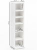 Standregal, Bücherregal mit 6 Fächern, weiß, 21 x 91 x 25,5 cm Bild 3