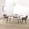 CLP 4er Set Stuhl Tanna Samt Gesteppt,braun Bild 2