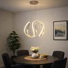 LED Pendelleuchte, grau, weiß, dimmbar, geschwungen, L 45 cm Bild 2