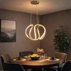 LED Pendelleuchte, grau, weiß, dimmbar, geschwungen, L 45 cm Bild 4