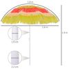 Outsunny Sonnenschirm Hawaiischirm, höhenverstellbar, neigbar, Ø160 x 190cm, LxB: 160x160 cm, Strandschirm, Hawaiischirm, Ø160 x 190cm Bild 5