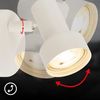 BRILONER - Wandleuchte innen schwenkbar, GU10 Fassung, max. 9W, Leselampe, Wandlampe innen, Wohnzimmerlampe, Lampe, Küchenlampe, Flurlampe, Schlafzimmer, Wandbeleuchtung, 8x10,5 cm, Altweiß Bild 5