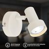 BRILONER - Wandleuchte innen schwenkbar, GU10 Fassung, max. 9W, Leselampe, Wandlampe innen, Wohnzimmerlampe, Lampe, Küchenlampe, Flurlampe, Schlafzimmer, Wandbeleuchtung, 8x10,5 cm, Altweiß Bild 2