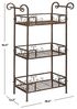 Safavieh Modern Metall Außenregal, Rustikales Braun Bild 3