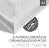 Bettwaesche-mit-Stil Mako-Satin Spannbettlaken weiß 100x200cm Bild 3